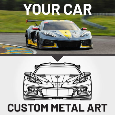 Your Custom Car Silhouette Metal Wall Art