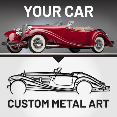 Your Custom Car Silhouette Metal Wall Art