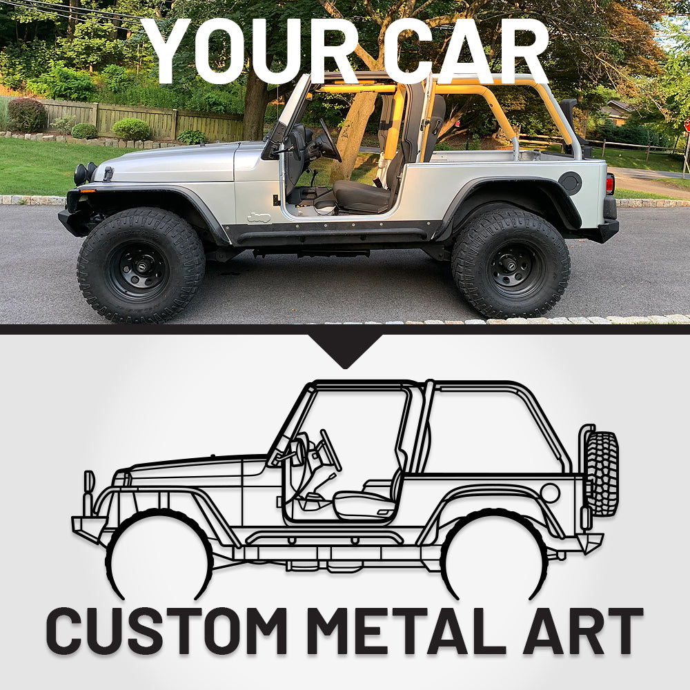 Your Custom Car Silhouette Metal Wall Art