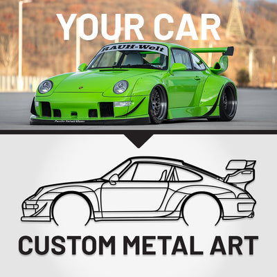 Your Custom Car Silhouette Metal Wall Art