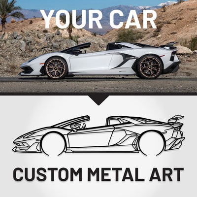 Your Custom Car Silhouette Metal Wall Art