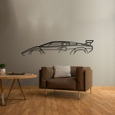 Countach Classic Silhouette Metal Wall Art