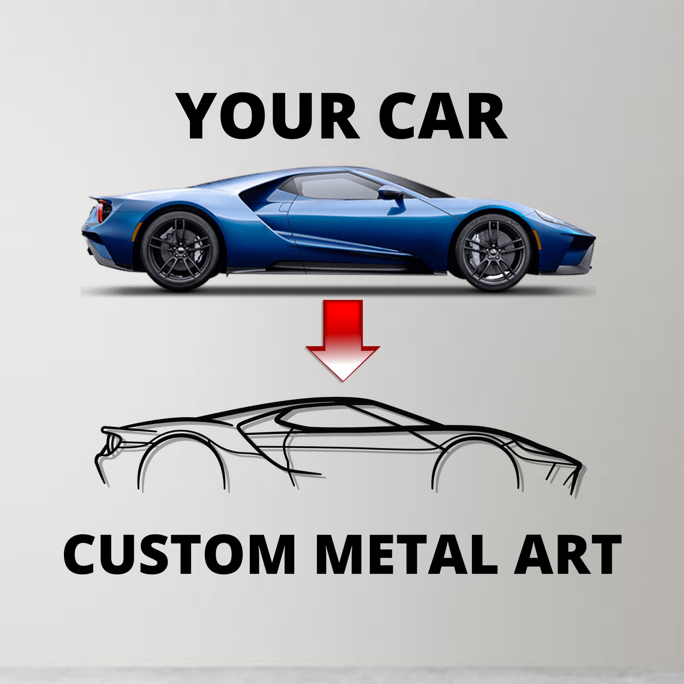 M8 Competition Detailed Silhouette Metal Wall Art