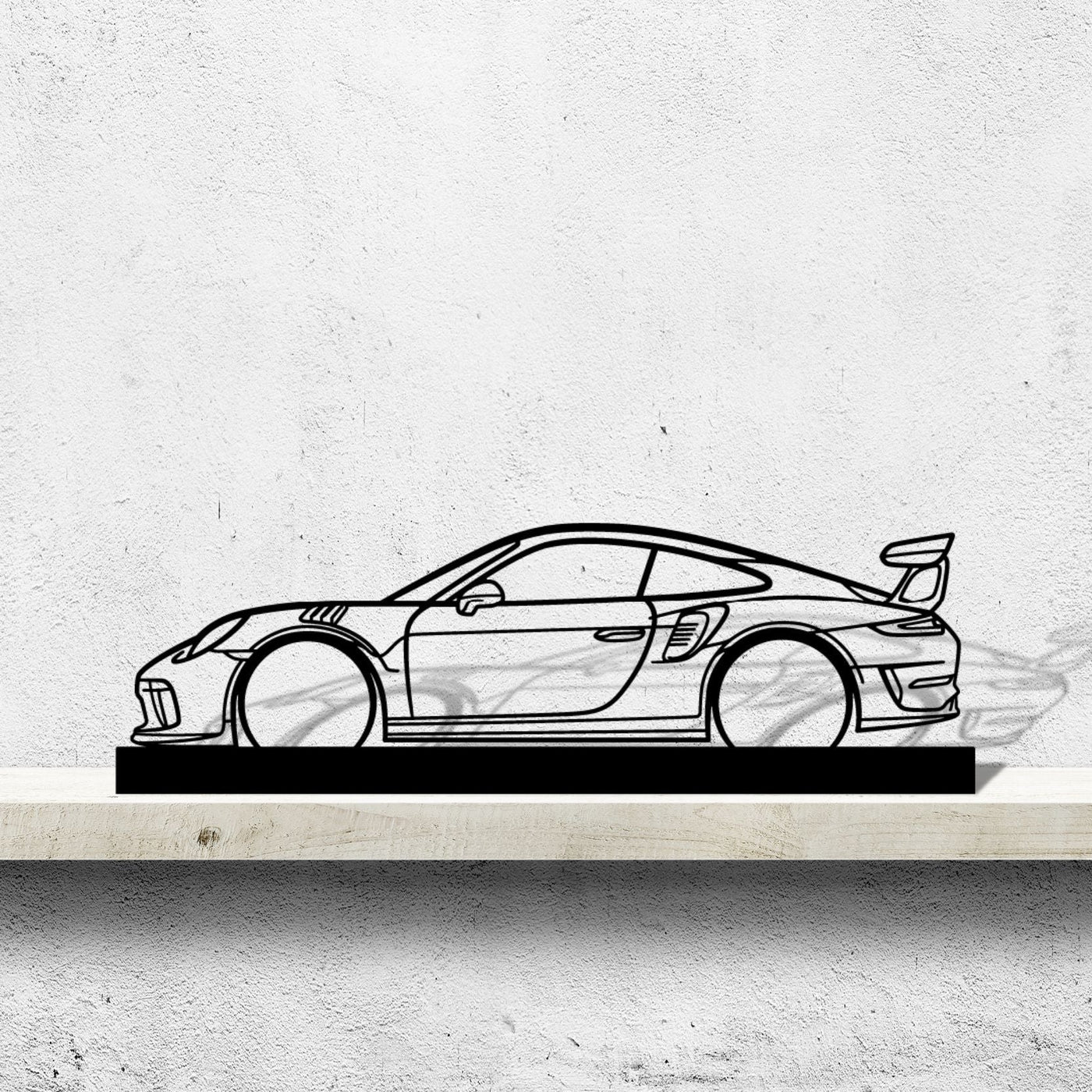 911 GT3 RS model 991 Silhouette Metal Art Stand