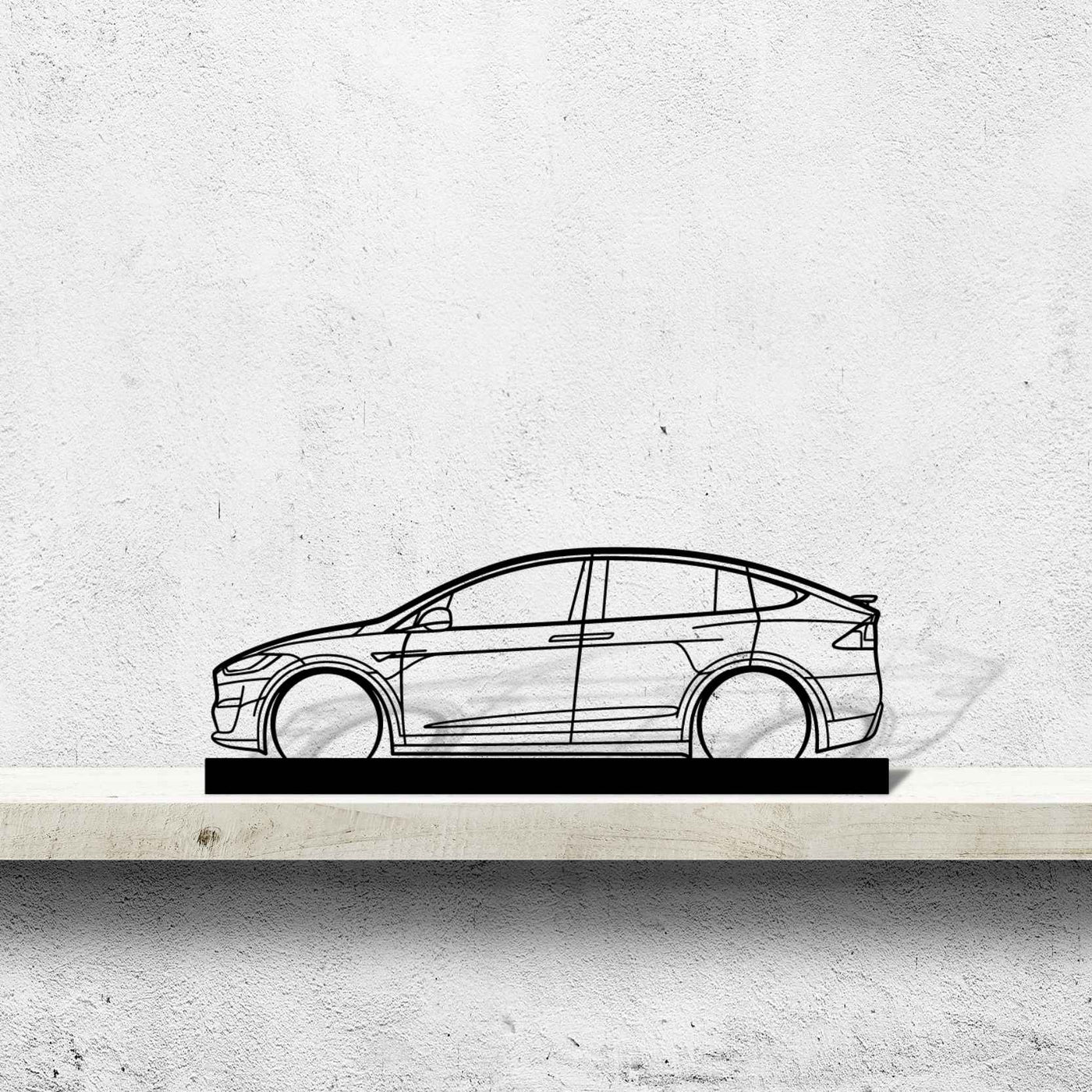 Model X Silhouette Metal Art Stand