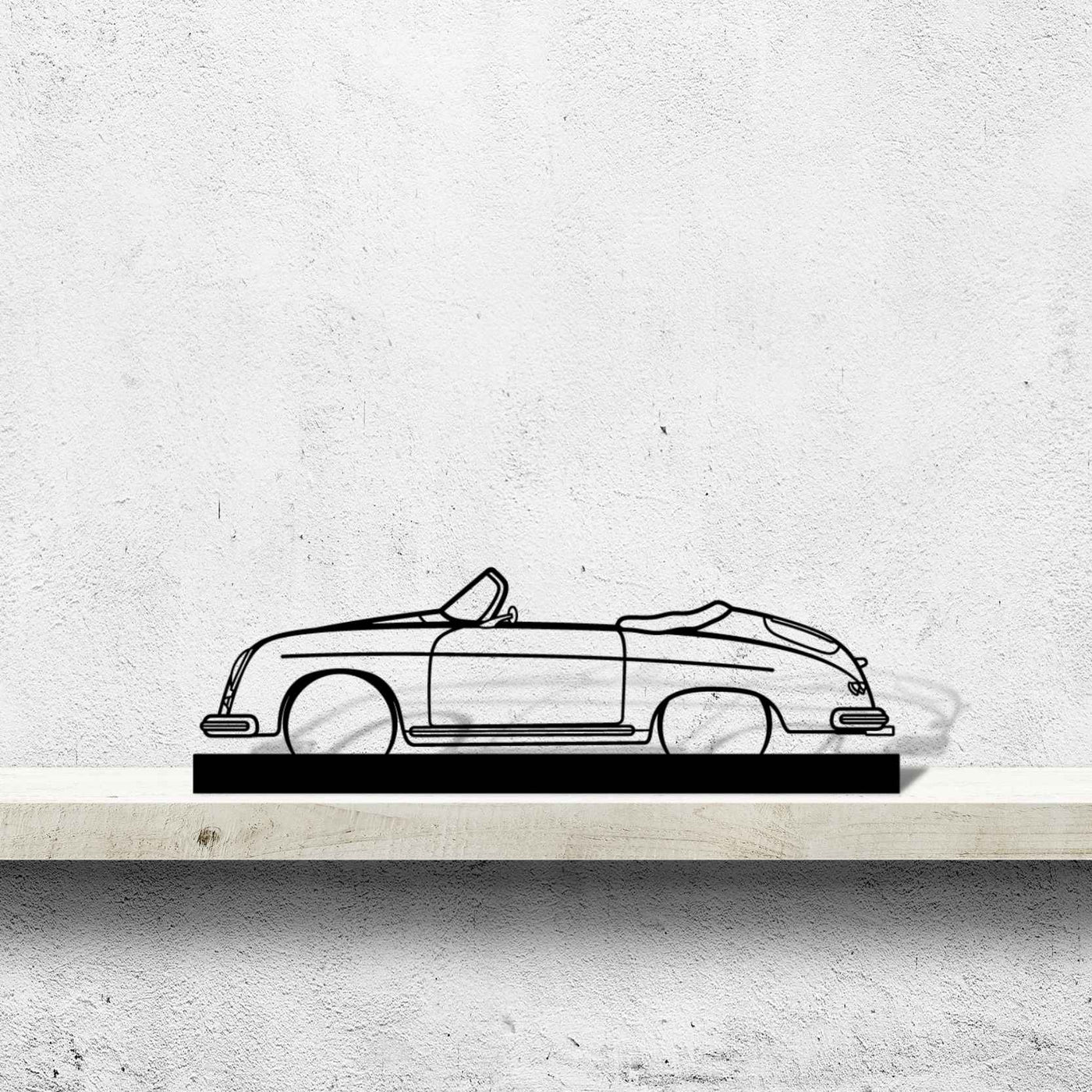 356 Speedster California Silhouette Metal Art Stand