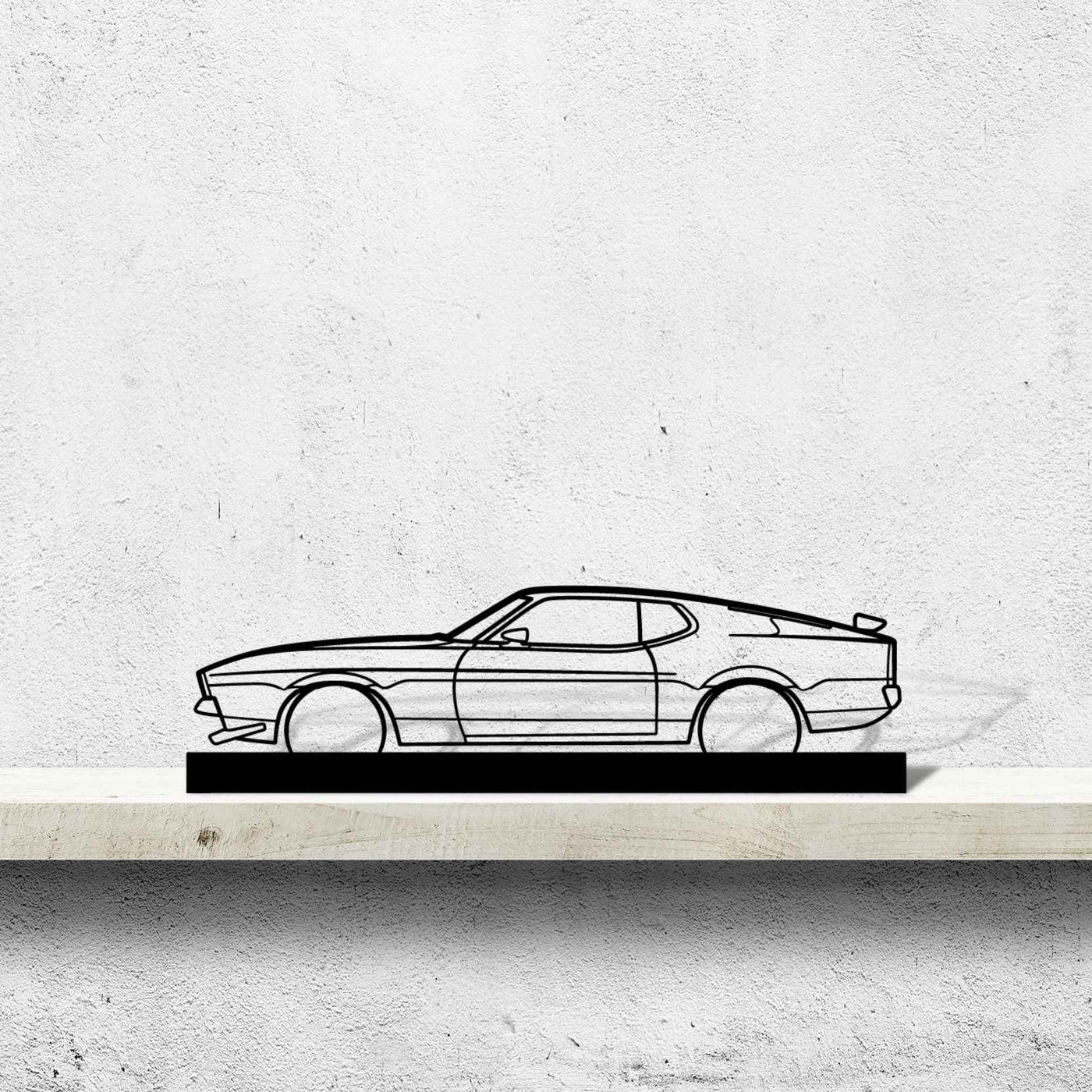 Mustang Mach 1 Silhouette Metal Art Stand