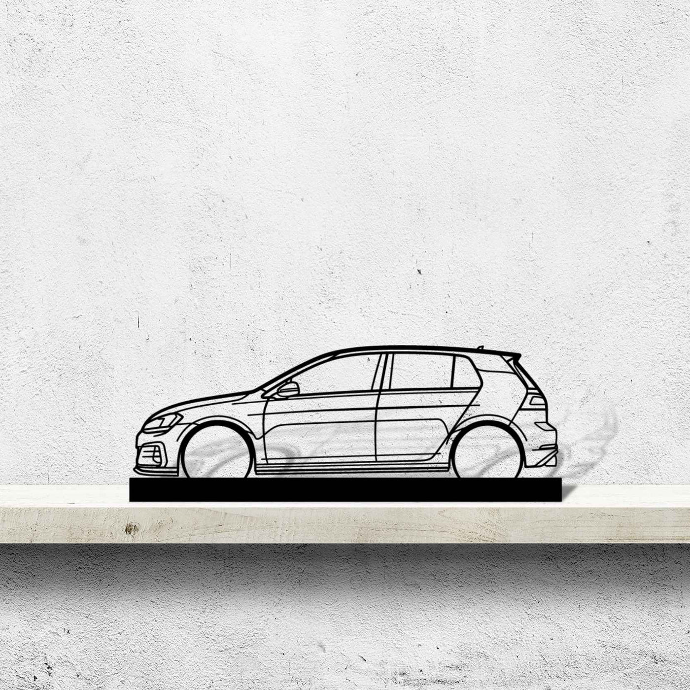 Golf 7 GTI Silhouette Metal Art Stand