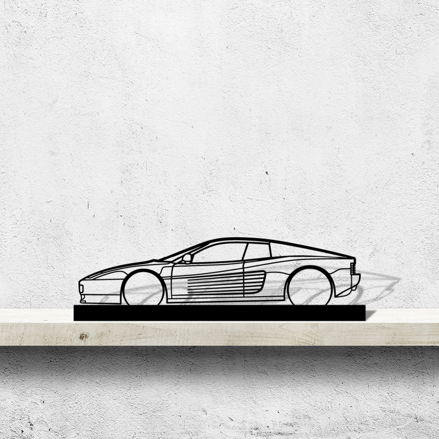 Testarossa Silhouette Metal Art Stand