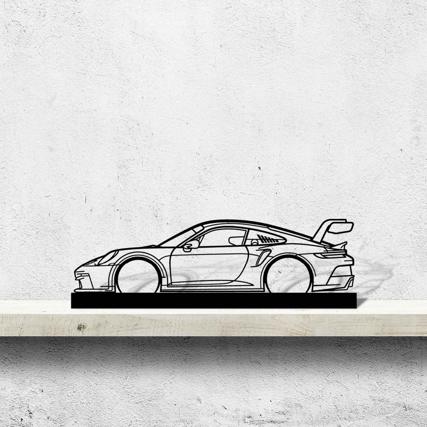 911 GT3 Cup model 992 Silhouette Metal Art Stand