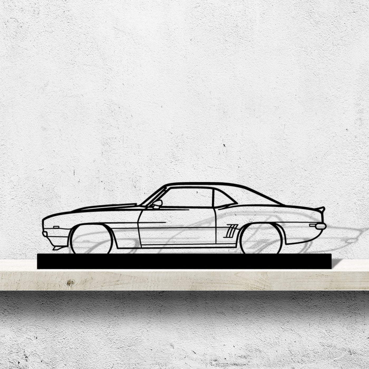 Camaro 1969 Z28 Silhouette Metal Art Stand