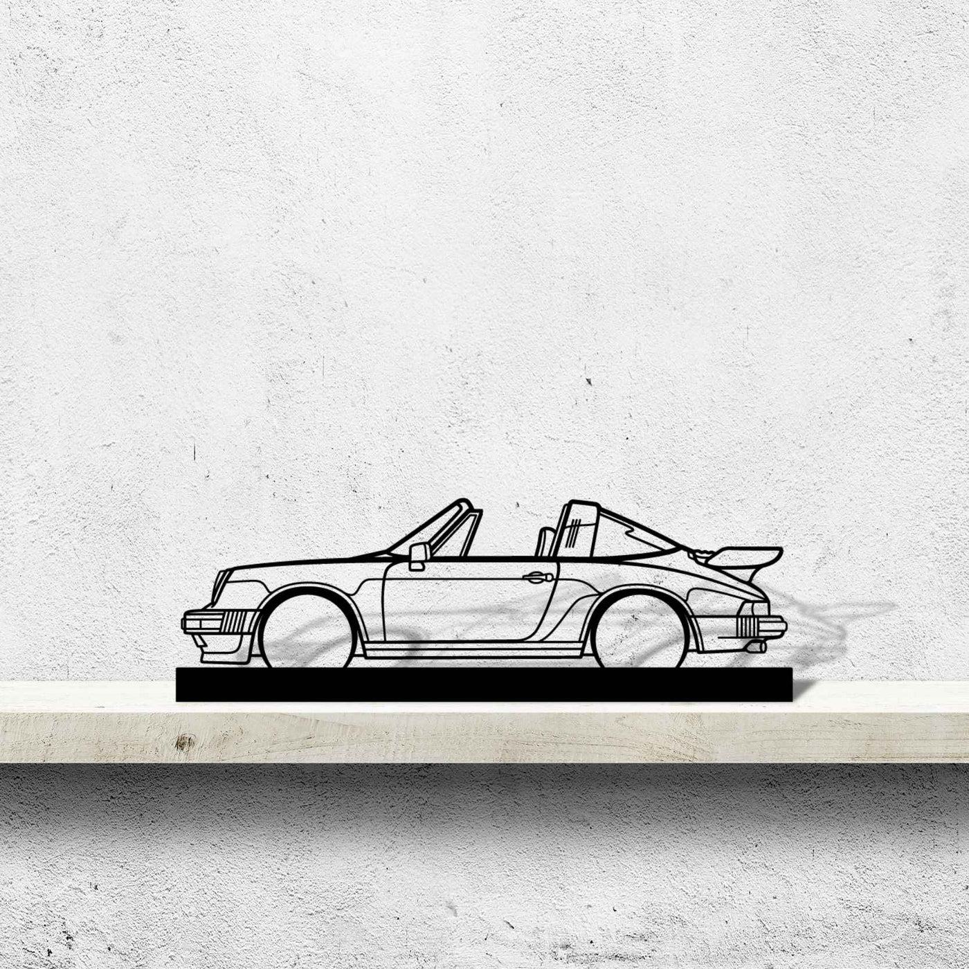 911 930 Targa 1989 Silhouette Metal Art Stand