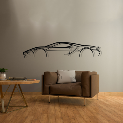 GT Mk2 Classic Silhouette Metal Wall Art