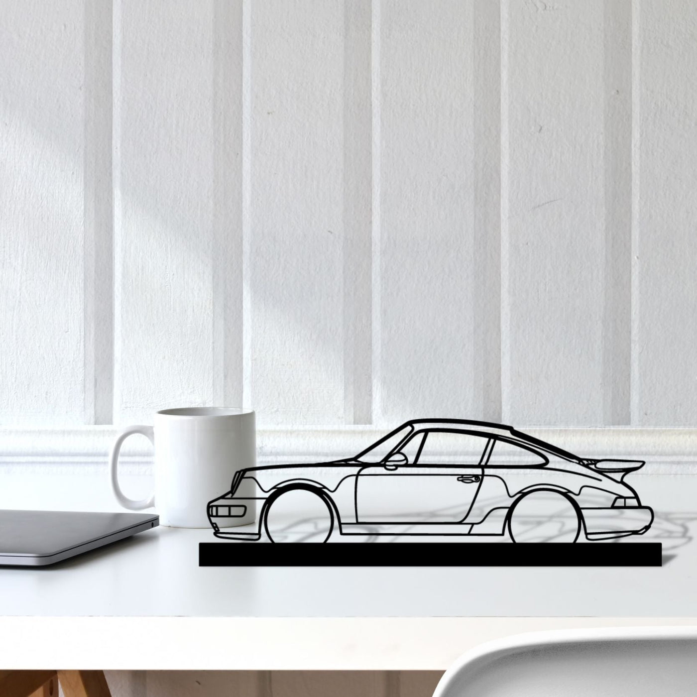 911 turbo model 964 Silhouette Metal Art Stand