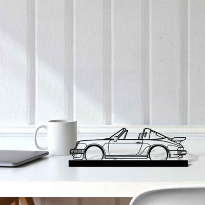 911 930 Targa 1989 Silhouette Metal Art Stand