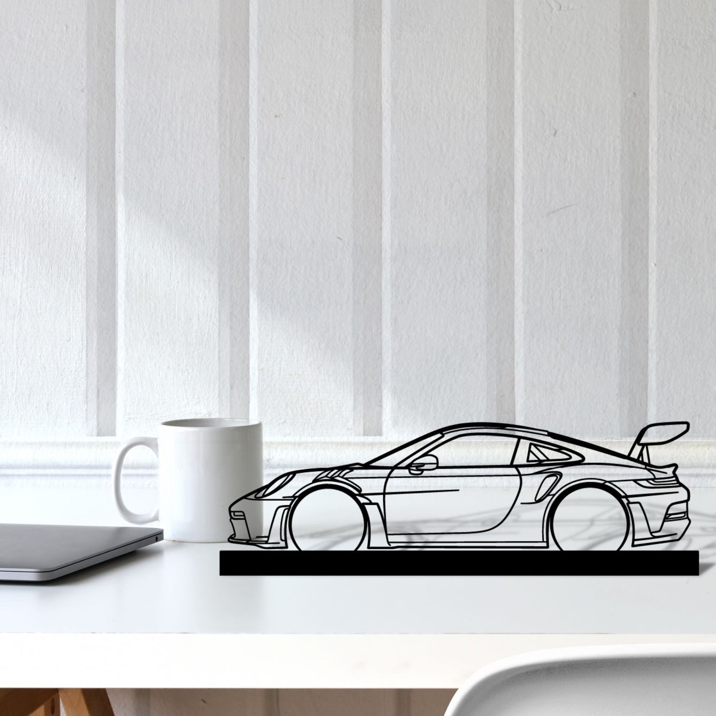 911 GT3 RS model 992 Silhouette Metal Art Stand