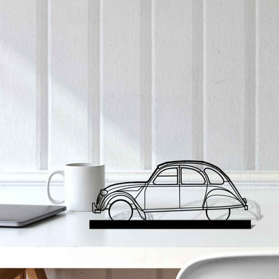 2CV Silhouette Metal Art Stand