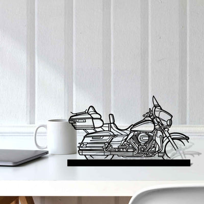 Electra Glide Silhouette Metal Art Stand