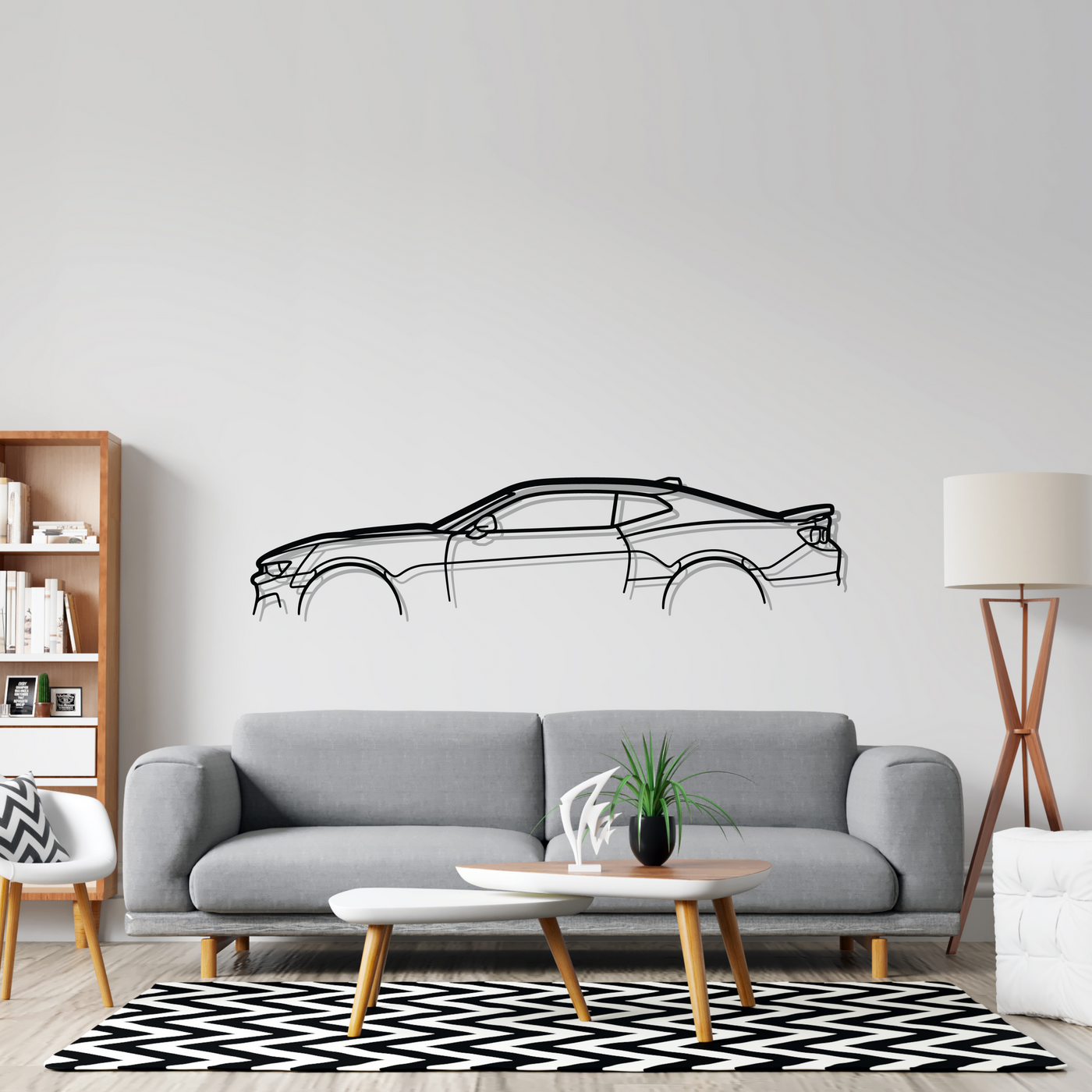 Camaro GEN6 Classic Metal Silhouette Wall Art