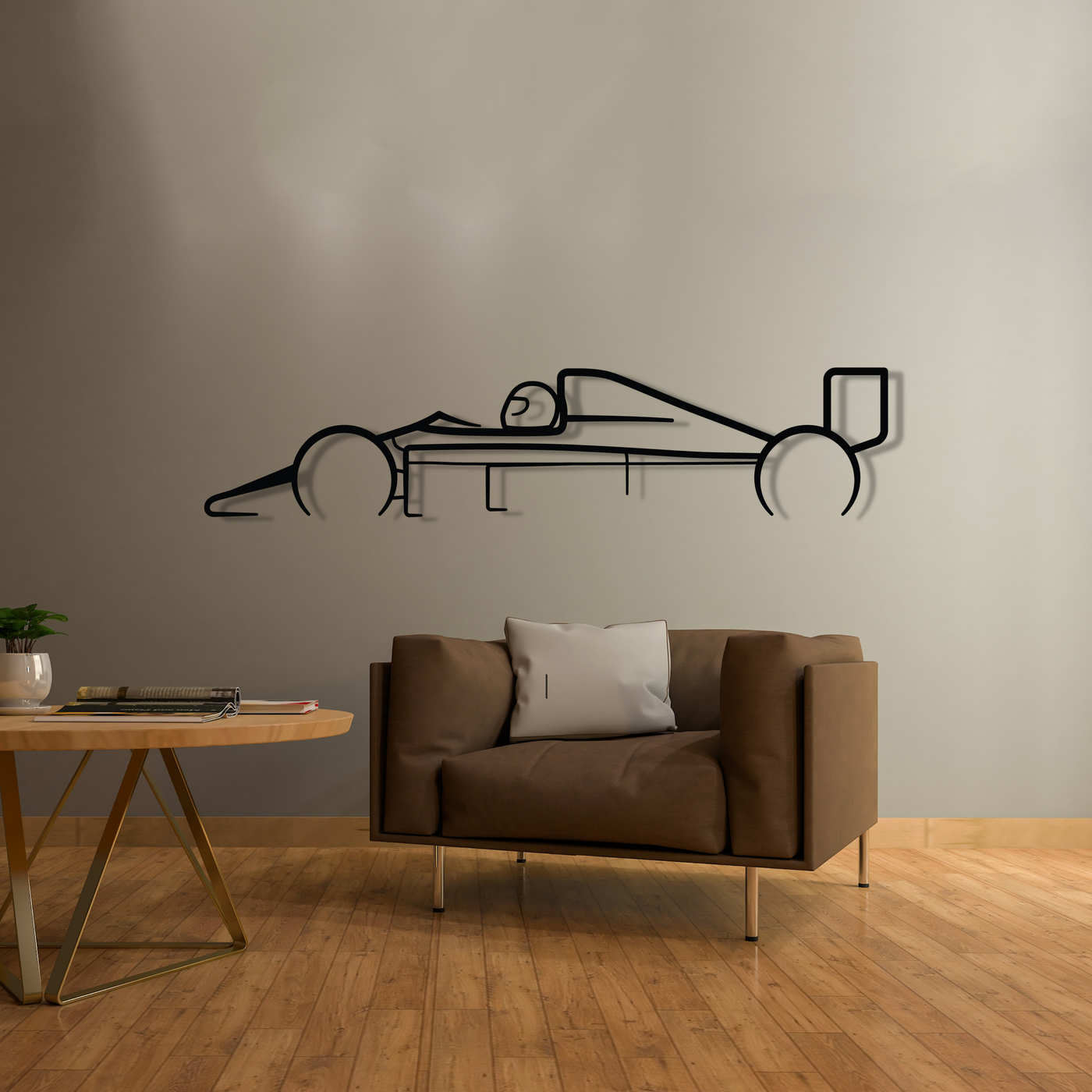 Formula 1 1988 Classic Silhouette Metal Wall Art