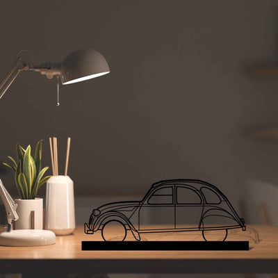 2CV Silhouette Metal Art Stand