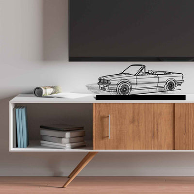 E30 Convertible Angle Silhouette Metal Art Stand