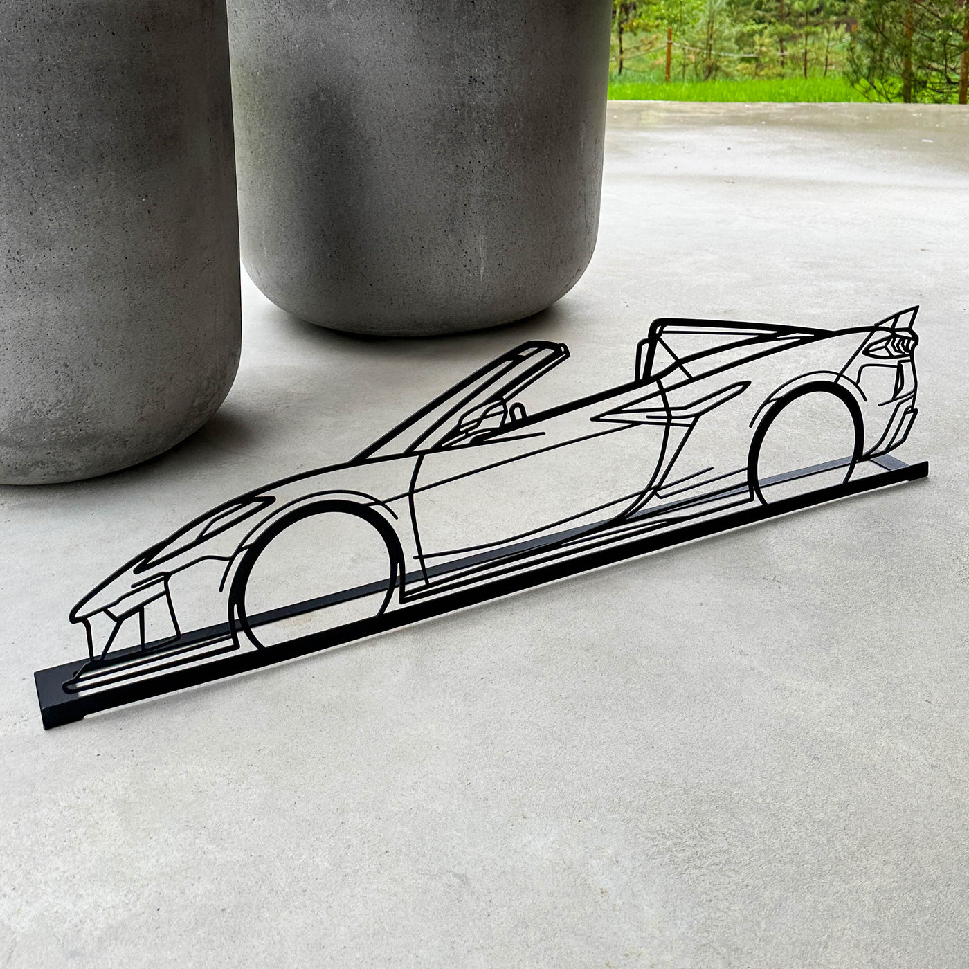 Your Custom Car Standing Silhouette Metal Art Service